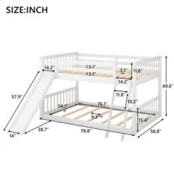 Wood Bunk Bed With Convertible Slide And Ladder-ModernLuxe -Children Products Store GUEST 483d8fbe b73b 476e b843 95918b4bb004
