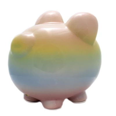 Bank Rainbow Ombre Bank - One Bank 7.75 Inches - Money Save - 3707Rbw - Ceramic - Multicolored 5 Bank Rainbow Ombre Bank - One Bank 7.75 Inches - Money Save - 3707Rbw - Ceramic - Multicolored - Image 3