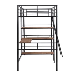 Twin Size Metal Loft Bed With Built-in Desk And Shelves - ModernLuxe -Children Products Store GUEST 4ad8d1fb 766e 4d0f 8e55 01170f349acd