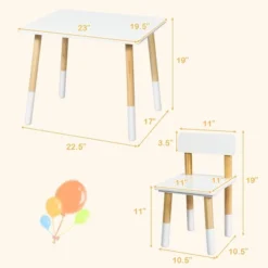 Costway Kids Wooden Table & 2 Chairs Set Children Activity Table Set -Children Products Store GUEST 4aeda5ea 3f8b 449b aedf 5bcb45f13cff
