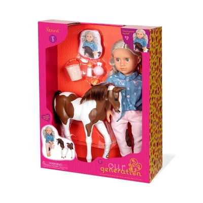 Our Generation 18" Equestrian Doll & Horse Set - Yanira With Foal 5 Our Generation 18" Equestrian Doll & Horse Set - Yanira With Foal - Image 4
