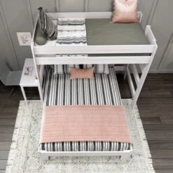 Max & Lily Farmhouse Twin Over Queen L-Shaped Bunk Bed With Desk 11 Max & Lily Farmhouse Twin Over Queen L-Shaped Bunk Bed With Desk -Children Products Store GUEST 4ca9c0c2 c2b1 4bf3 87bd 4339431a817e