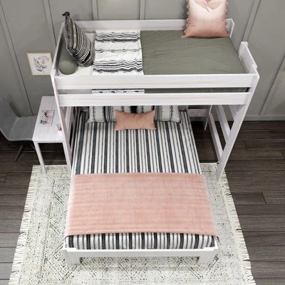 Max & Lily Farmhouse Twin Over Queen L-Shaped Bunk Bed With Desk 6 Max & Lily Farmhouse Twin Over Queen L-Shaped Bunk Bed With Desk - Image 4