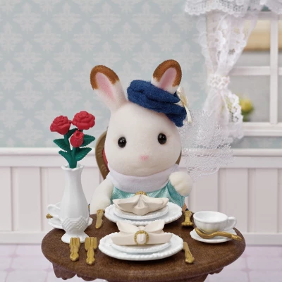 Calico Critters Town Series Chic Dining Table Set, Dollhouse Furniture 4 Calico Critters Town Series Chic Dining Table Set, Dollhouse Furniture - Image 2