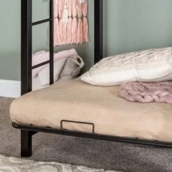 Twin Over Futon Analise Metal Bunk Bed Black - Saracina Home 15 Twin Over Futon Analise Metal Bunk Bed Black - Saracina Home -Children Products Store GUEST 4db845de 3eb4 4634 9541 19c0829da1dc