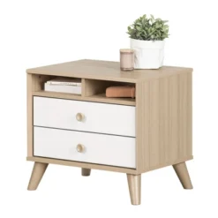 Yodi 2 Drawer Nightstand Soft Elm/White - South Shore -Children Products Store GUEST 4ed141dc b5af 4afa b2eb c1819d50f505