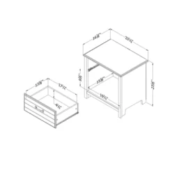 Asten 1-Drawer Nightstand - South Shore -Children Products Store GUEST 4fbb783b c6ed 4a2c a136 833c0accf844