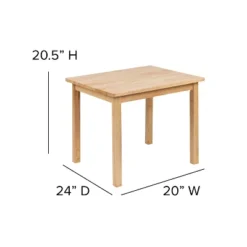 Emma And Oliver Kids 3 Piece Solid Hardwood Table And Chair Set For Playroom, Kitchen -Children Products Store GUEST 4fd57af1 acbd 4414 9754 5beb9cfdd5c0 1