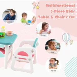 Costway 3-Piece Kids Table And Chair Set Toddler Activity Study Desk With Building Blocks 17 Costway 3-Piece Kids Table And Chair Set Toddler Activity Study Desk With Building Blocks -Children Products Store GUEST 50bbb76c 9d92 4193 8571 c1340a65aaab