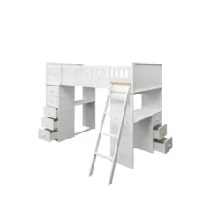 Twin Willoughby Kids' Loft Bed White - Acme Furniture -Children Products Store GUEST 5270aac4 ec31 49e9 b6b6 0fe478e9cd10