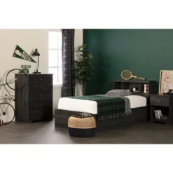 Twin Zach Bookcase Headboard Gray Oak - South Shore 10 Twin Zach Bookcase Headboard Gray Oak - South Shore -Children Products Store GUEST 527ffce7 6894 4d69 a5ed 67f2572b776c