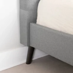 Dylane Upholstered Platform Bed And Headboard Pale Soft - South Shore -Children Products Store GUEST 540cc3c5 5015 4dc5 9375 45a9c73cb1e7