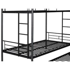 Twin Over Twin Metal Bunk Bed With Trundle Bed And Ladders-ModernLuxe 28 Twin Over Twin Metal Bunk Bed With Trundle Bed And Ladders-ModernLuxe -Children Products Store GUEST 54cc2f2a 42bd 4aa1 925d a2d11ad1493c