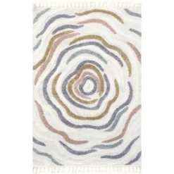 NuLOOM Adette Abstract Swirl Kids Tassel Area Rug -Children Products Store GUEST 5671f6c8 88d9 422c 8e31 c49889afd03e