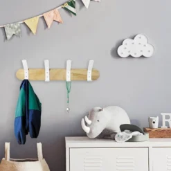 Metal And Wood Hanging Kids' Wall Hooks White - Pillowfort™ -Children Products Store GUEST 58464b19 7cfd 4eee bc98 110e58e1429b