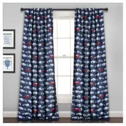Kids' Race Cars Room Darkening Window Curtain Set Navy/Red - Lush Décor -Children Products Store GUEST 5afc0dca 187f 4ff3 aff9 b179200d47b8