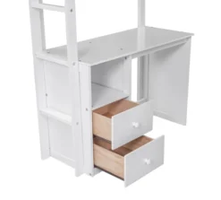 Wood Loft Bed With Wardrobes And 2-Drawer Desk With Cabinet-ModernLuxe -Children Products Store GUEST 5b16f46f 70a5 4b87 a907 bdd7f06e0dd7