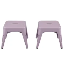 Harper & Hudson Set Of 2 Kids' Metal Stools - ACEssentials