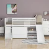 Low Twin Loft Bed With Bookcase, Separate Three Drawers, Pulling Ladder And Slide - ModernLuxe -Children Products Store GUEST 5c3b936d c190 490a bf3f 87664a0e05f4