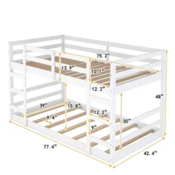 Twin Over Twin Bunk Bed With Ladder-ModernLuxe -Children Products Store GUEST 5c403163 d4d4 48cf a57d f8b7869ecdb2
