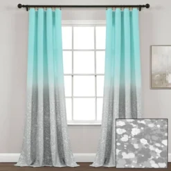 52"x84" Set Of 2 Glitter Ombre Metallic Print Window Curtain Panels - Lush Décor 15 52"x84" Set Of 2 Glitter Ombre Metallic Print Window Curtain Panels - Lush Décor -Children Products Store GUEST 5cfe0a77 ee5d 4ecf 9e32 3263dd4328e2