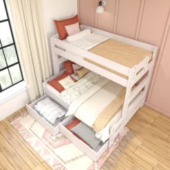 Max & Lily Farmhouse Twin Over Full Bunk Bed With Storage Drawers -Children Products Store GUEST 5db5d2f7 323f 4fcb 8848 1aa2b24447d0