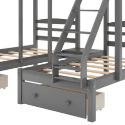 Full Over Twin & Twin Bunk Bed, Gray - ModernLuxe -Children Products Store GUEST 5ed0ba04 f35b 4530 9ae5 5d4bc1becf89