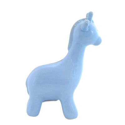 Bank Blue Large Giraffe - One Giraffe Bank 9.5 Inches - Money Saving - 3562Bl - Ceramic - Blue 4 Bank Blue Large Giraffe - One Giraffe Bank 9.5 Inches - Money Saving - 3562Bl - Ceramic - Blue - Image 2