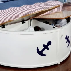 Twin Collindale Boat Design Kids' Bed With Trundle White/Oak - MiBasics -Children Products Store GUEST 5f2c8652 9c1e 44aa a0b6 806d1efad36c