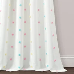 42"x84" Kids' Rainbow Tufted Dot Single Window Curtain Panel - Lush Décor -Children Products Store GUEST 6057f04e 0ec0 4efb 81c5 b9d41c24ecf3