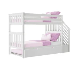 Max & Lily Twin Over Twin Staircase Bunk With Trundle -Children Products Store GUEST 60caf903 1dde 4f02 8be9 ad2e9604e110