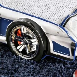 Twin Quessa Police Car Bed With Led Headlight Chair Black/White - HOMES: Inside + Out -Children Products Store GUEST 622f8513 61ea 4602 a2fb 97378f3db783