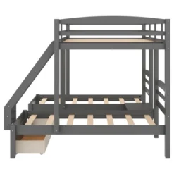 Full Over Twin & Twin Bunk Bed, Gray - ModernLuxe -Children Products Store GUEST 6270b07f 33ee 4eb7 8c36 2fadcd7bd6ff