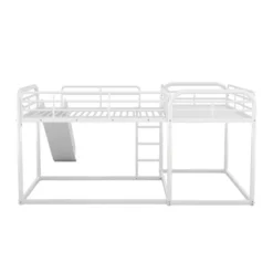 Full And Twin Size L-Shaped Metal Bunk Bed With Slide And Ladder-ModernLuxe -Children Products Store GUEST 644a2238 924d 4b8a 8c35 e46cc4b2951b