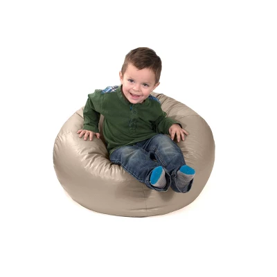Small Vinyl Bean Bag Chair Khaki - Gold Medal 3 Small Vinyl Bean Bag Chair Khaki - Gold Medal