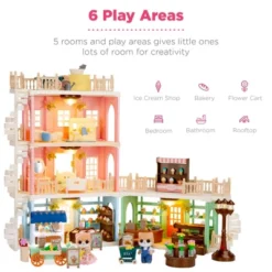 Best Choice Products Deluxe Cottage Dollhouse Mansion Pretend Toy Playset W/ 225 Accessories And Tiny Critters For Kids -Children Products Store GUEST 665dc0d7 727e 4571 b71d 0678ada736cf