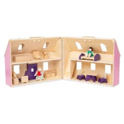 Melissa & Doug Fold And Go Wooden Dollhouse With 2 Dolls And Wooden Furniture -Children Products Store GUEST 68483091 7716 494e a946 b404f96d2681