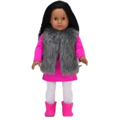 Sophia’s Snowflake Dress, Faux Fur Vest, Leggings, & Booties Outfit For 18” Dolls, Hot Pink/Silver/White -Children Products Store GUEST 68766bf5 9735 40d3 a521 09698bfa1066