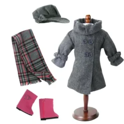 Sophia's - 18" Doll - Wool Coat, Hat, Plaid Scarf & Pink Boots - Gray -Children Products Store GUEST 68bd7939 e660 42e2 b8f4 37bf8881b11d
