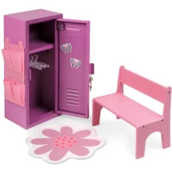 Badger Basket School Style Single Doll Locker Set With Bench, Rug And Accessories - Purple/Pink -Children Products Store GUEST 690e3696 6824 44c3 ab1f 744bd3bc1cf4