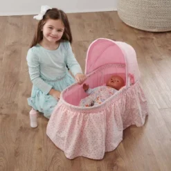 Badger Basket Folding Doll Cradle With Rosebud Fabric -Children Products Store GUEST 6b49a091 4cd1 42e0 a5ca 06a9b2cc4a7a