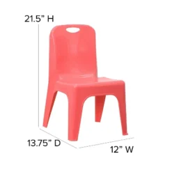 Emma And Oliver 4 Pack Plastic Stack School Chair With Carrying Handle And 11" Seat Height -Children Products Store GUEST 6c210769 0196 4442 a56e a583bb03f676