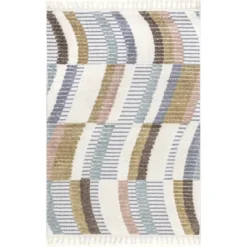 NuLOOM Steffi Striped Waves Kids Tasseled Area Rug -Children Products Store GUEST 6ef4b620 7389 42cc a8de ab177959d48d