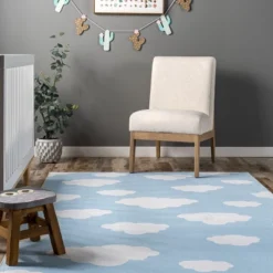 NuLOOM Lilia Machine Washable Kids Cloud Area Rug -Children Products Store GUEST 6fa1f6ff 84d9 4d33 9ee1 7098e9eb54fc