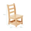 ECR4Kids Three Rung Ladderback Chairs With Storage, 2-Pack - Natural -Children Products Store GUEST 6fb8d533 6074 4371 8adb aac5b83c83e5