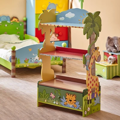 Sunny Safari Jungle Bookshelf - Fantasy Fields By Teamson Kids 3 Sunny Safari Jungle Bookshelf - Fantasy Fields By Teamson Kids