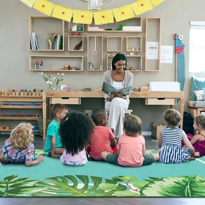 Flagship Carpets Schoolgirl Style Greenery Classroom Area Rug, 7'6"x12' 3 Flagship Carpets Schoolgirl Style Greenery Classroom Area Rug, 7'6"x12'