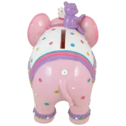 Northlight 5.75" Children's Pink Elephant With Monkey Coin Bank -Children Products Store GUEST 73c1caeb a20a 4c8f 8744 c3bc9a7b313e