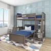 Max & Lily L-Shaped Twin Over Twin Bunk Bed With Bookcase And Desk 1 Max & Lily L-Shaped Twin Over Twin Bunk Bed With Bookcase And Desk -Children Products Store GUEST 76dda9d1 1a04 444e 8f9d f4dd7f839872