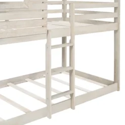 Twin Over Twin Wooden Bunk Bed With Roof, Window, Guardrail And Ladder - ModernLuxe 16 Twin Over Twin Wooden Bunk Bed With Roof, Window, Guardrail And Ladder - ModernLuxe -Children Products Store GUEST 76f57050 ecb1 432a a83c a6780eccfc14